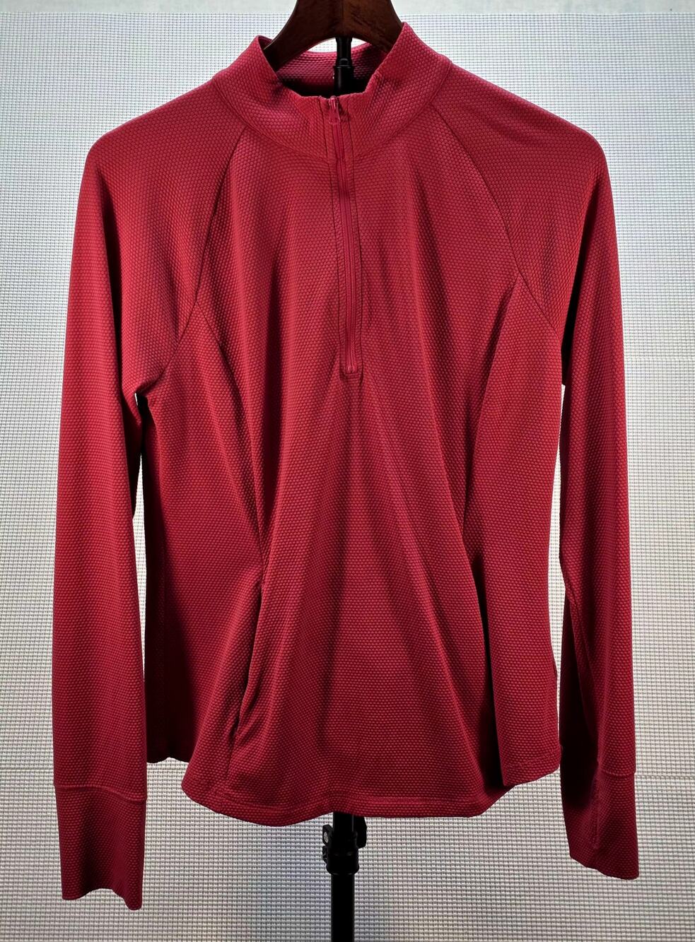 Tommy Bahama Racquet & Paddle Women's Large Coral Pink Textured 1/4 zip Jacket